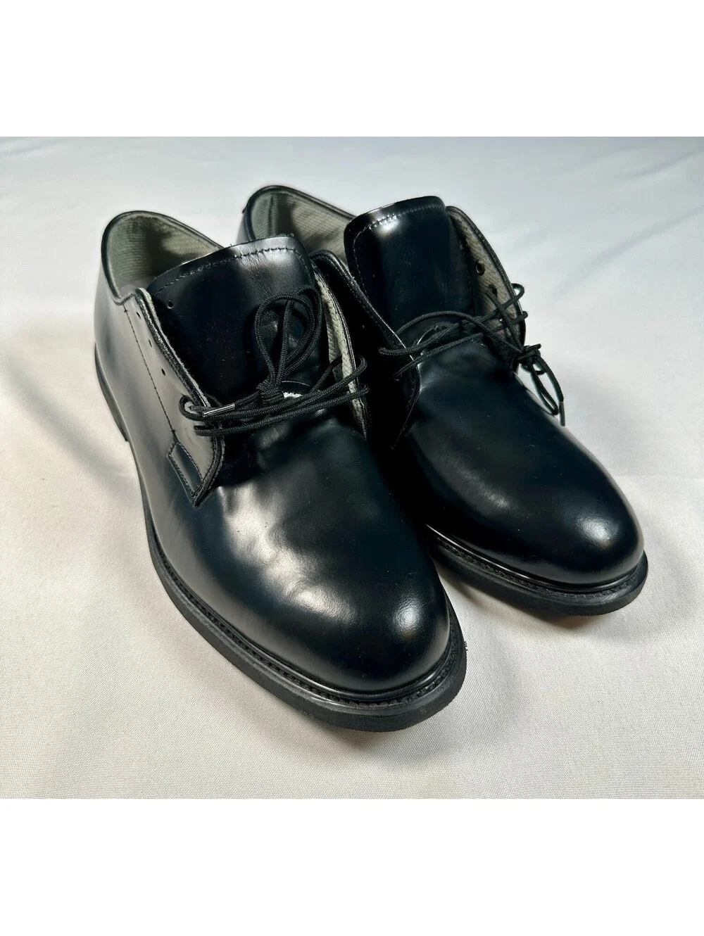 Bates Leather Uniform Oxford Dress Shoes Men's Size 10 D Black 00968 Vibram